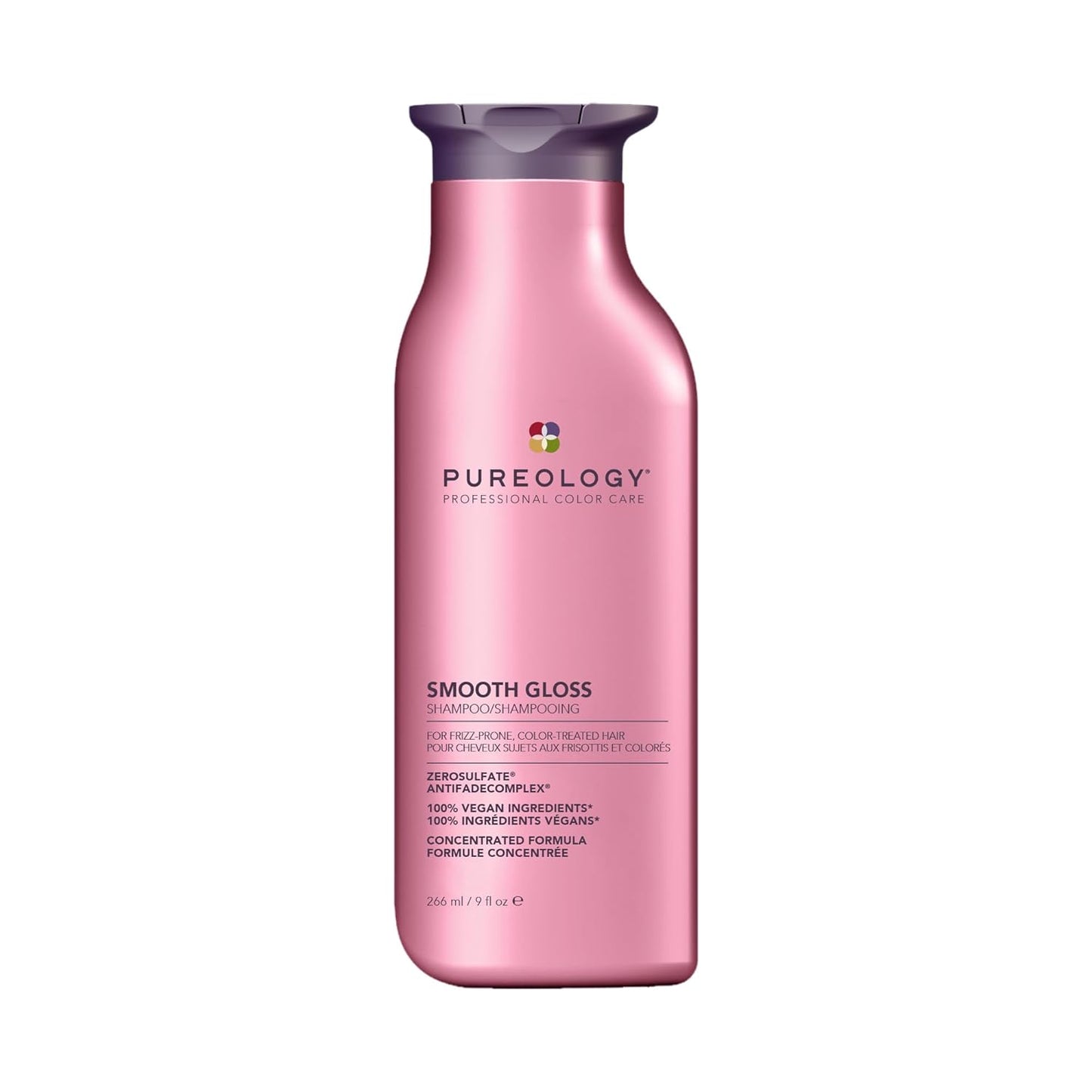 Pureology Smooth Gloss Shampoo - Sulfate-Free Frizz Control & Humidity Protection | Adds Shine for Color-Treated Hair