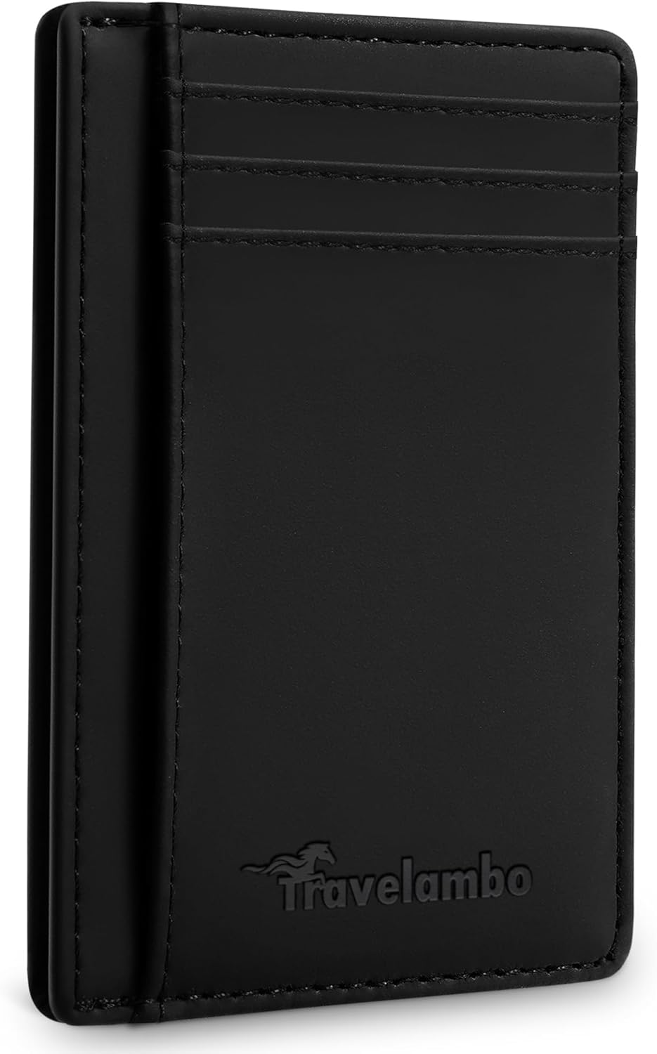 Minimalist Leather RFID Blocking Slim Wallet - Medium Size for Front Pocket Use