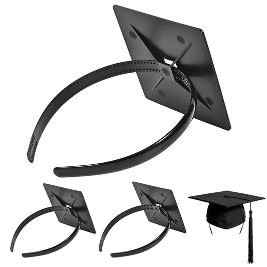 EMOOULI 2 Pcs Graduation Cap Headband, Secure Hairstyle, Not Change Hair, Firm Anti-Fall Hairband for Graduates, Students (2)