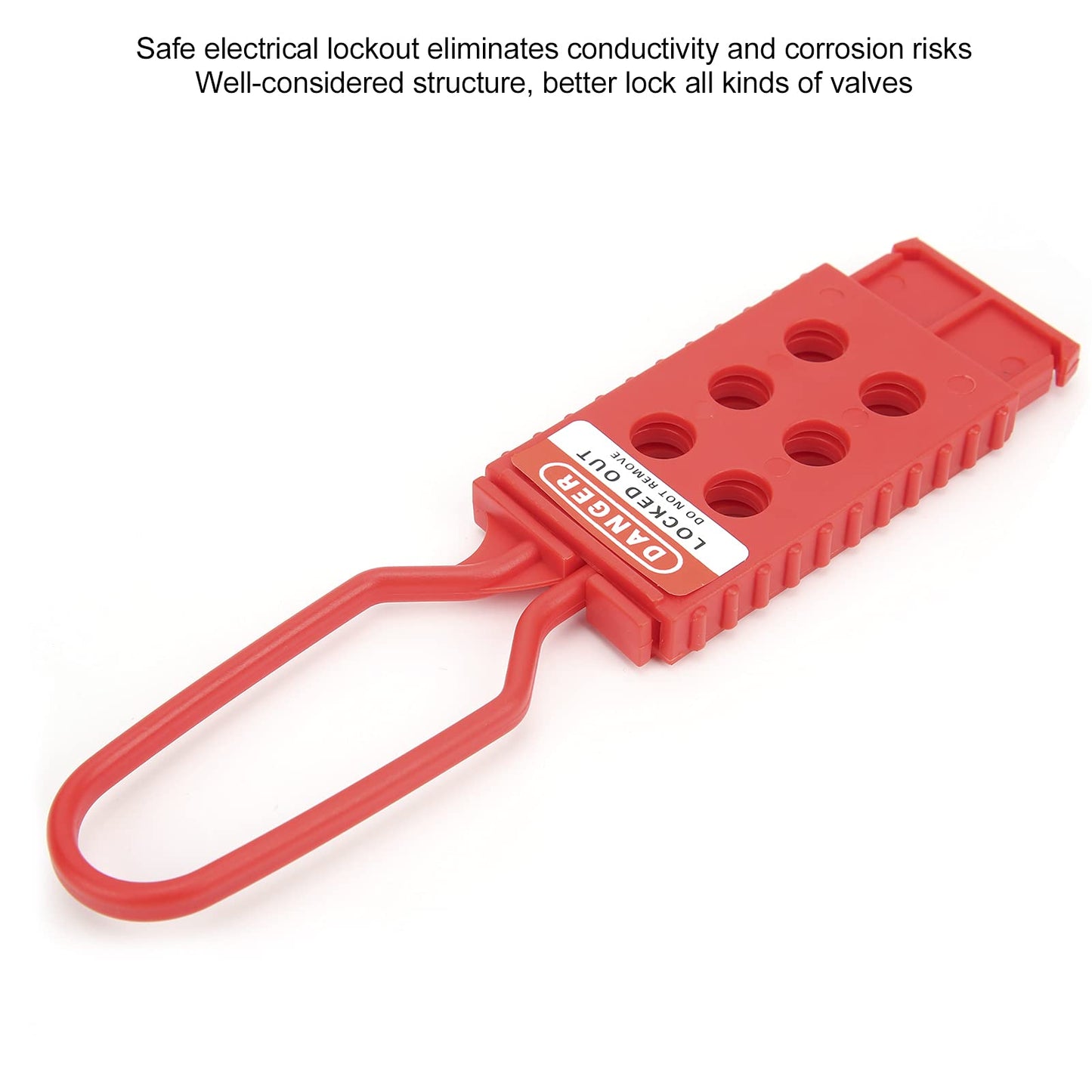 10pcs Safety Lockout Tag Hasp, 6‑Hole Insulating High‑Strength Nylon, Eliminating The Risk of Conductivity and, for Industrial Equipment Maintenance, Wholesale Business