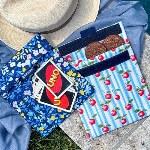 Yumbox Insulated Reusable Sandwich & Snack Bags - Cherry Stripe