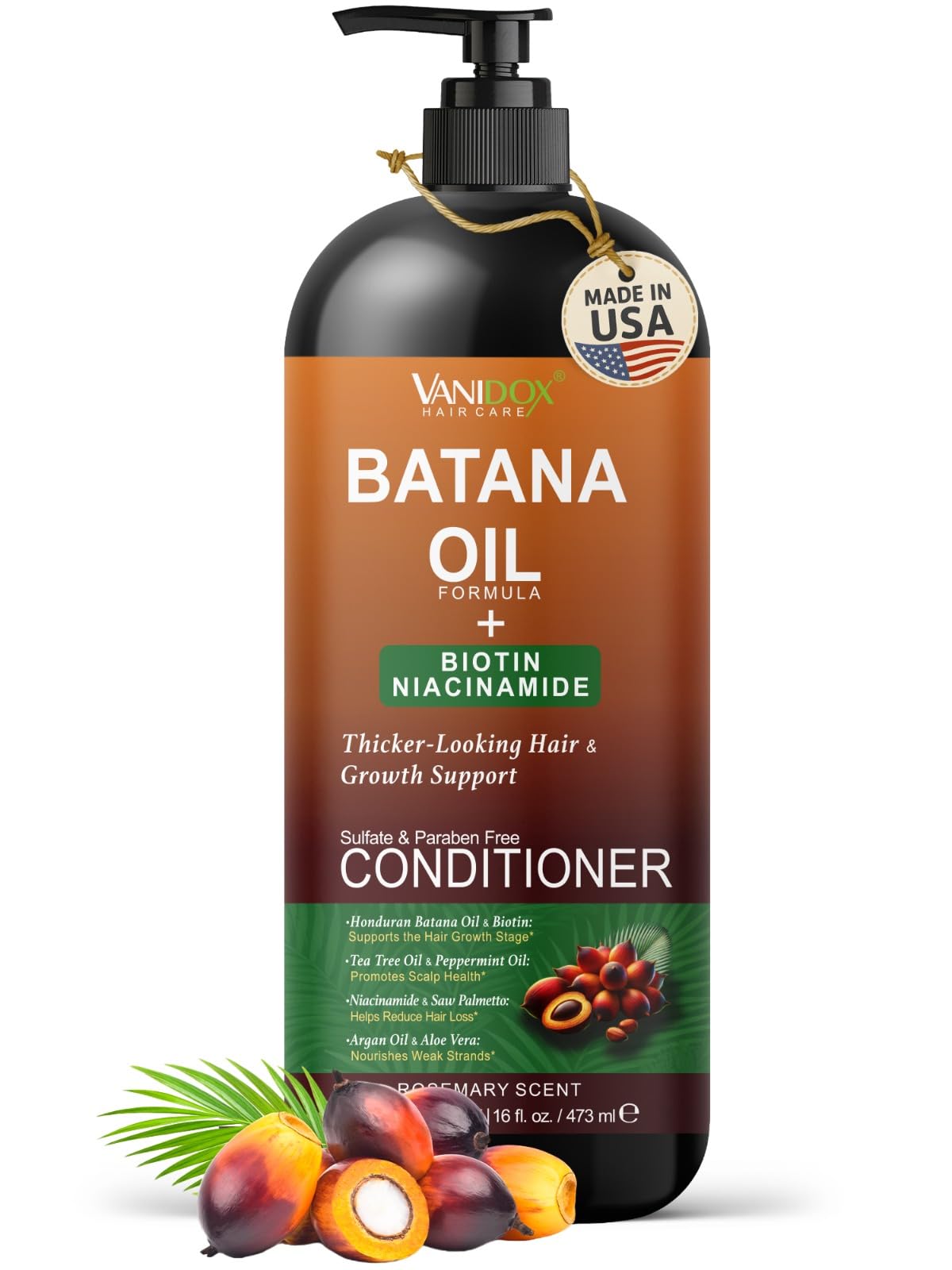 VANIDOX Batana Oil Shampoo, 16 fl oz
