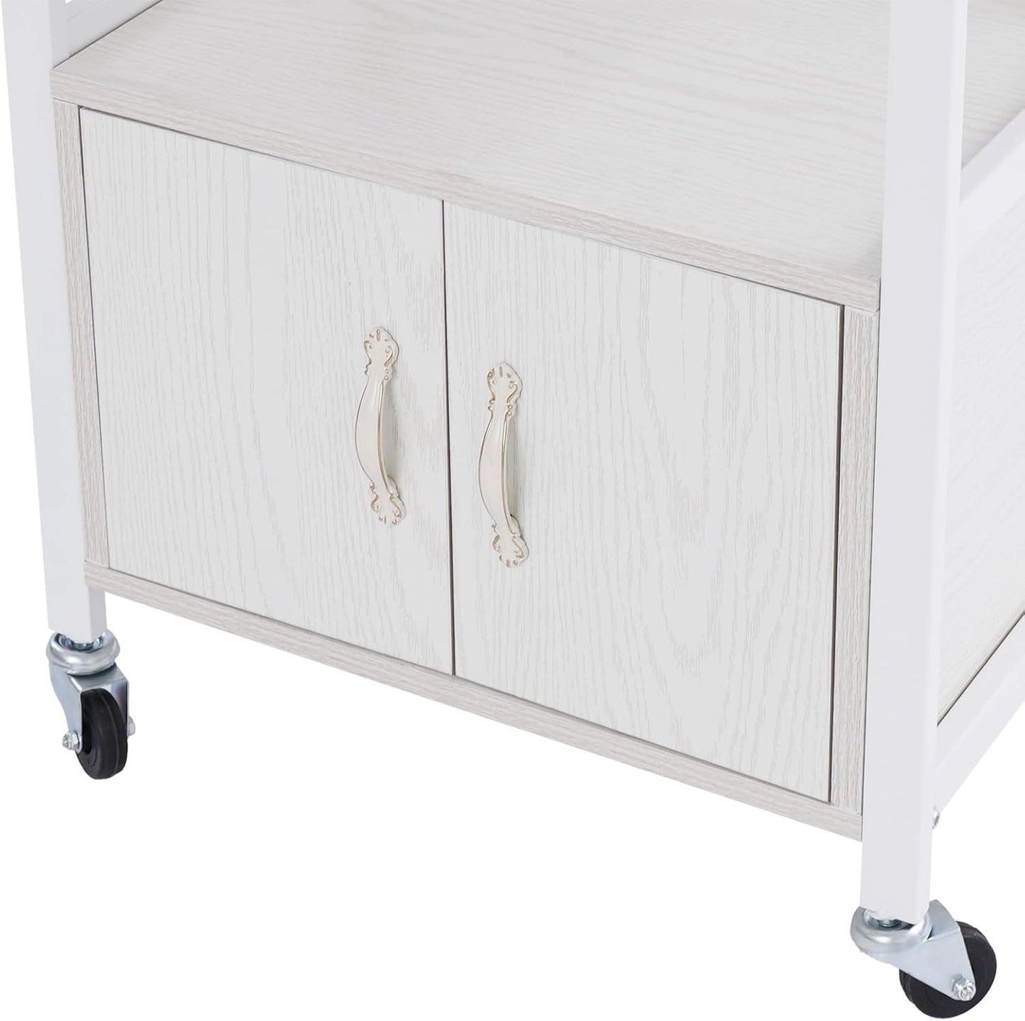 Salon Storage Trolley Cart - Movable Beauty Organizer with Drawers | Stylish White Hair Salon Station