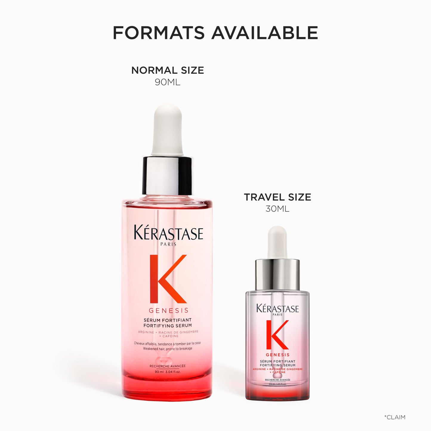 Kerastase Genesis Hair Serum - Daily Strengthening Treatment for Weak Hair, Silicone-Free, Anti-Breakage, Nourishes and Reinforces Hair, Serum Fortifiant, 1 Fl Oz