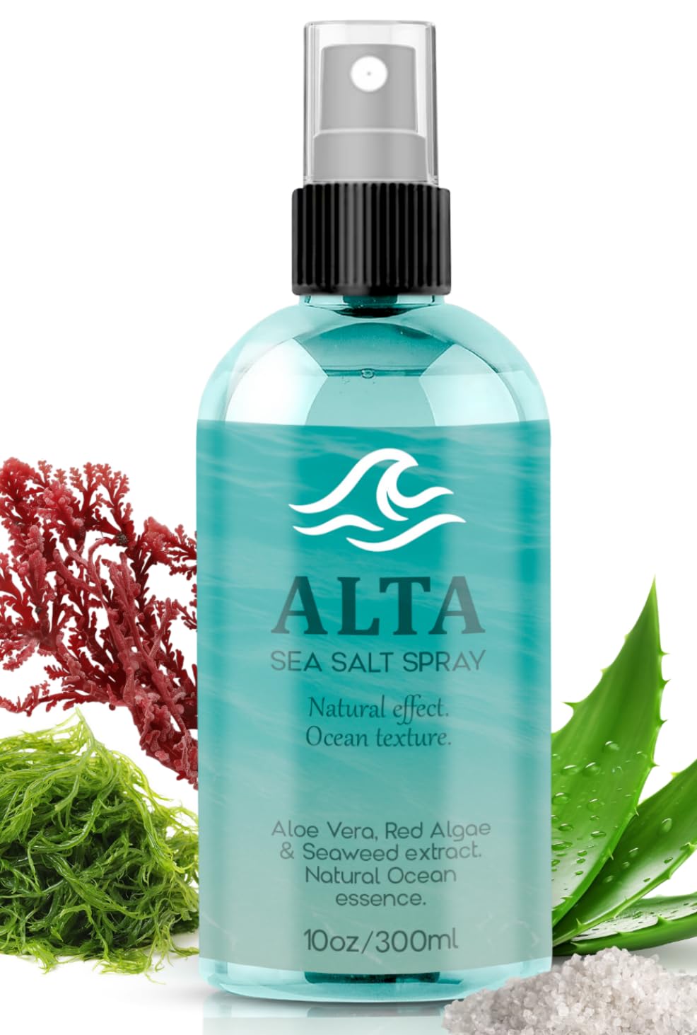 All Goods Alta 10oz Sea Salt Spray for Hair – Texturizing & Volumizing Sea Salt Mist for Beach Waves, Matte Finish & Natural Hold – For Men & Women - All Day Hold.