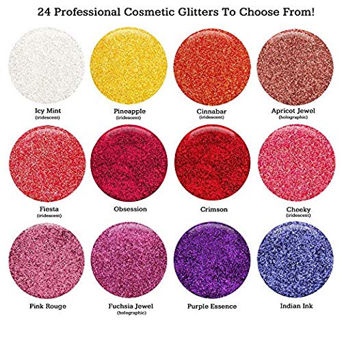 Cinnabar Extra Fine Loose Glitter Powder - Cosmetic Grade 10g Jar
