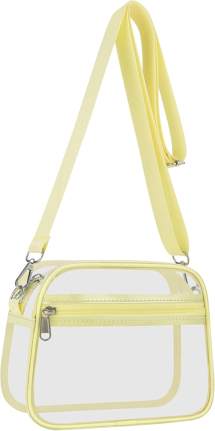 Clear Stadium Bag - Transparent Sports Fan Handbag with Adjustable Strap | Perfect for Concerts & Festivals