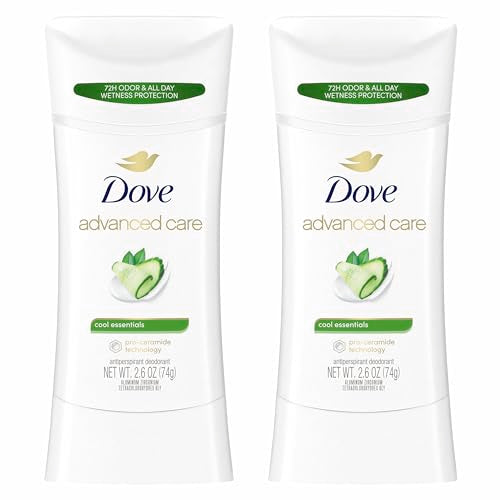 Dove Advanced Care Cool Essentials Antiperspirant Stick 2.6 oz Pack of 2 Cucumber