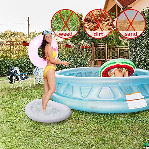 White Inflatable Pool Foot Bath Basin for Entry Ladder - Portable Foot Soak
