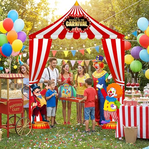 Peryiter 3-Piece Circus Tent Door Banner Set - Carnival Party Decor