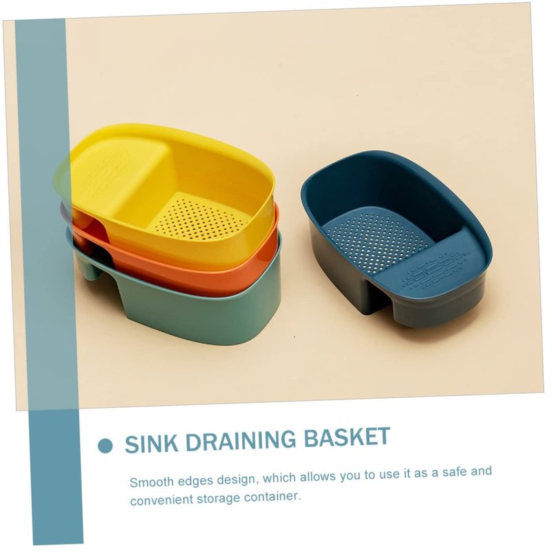 Uonlytech Drain Basket Sink strainers for Kitchen Sink Drainage Food Catcher Sink Drain Strainer Sink Drainer Basket Kitchen Sink Strainer Sink Filter Hanging Basket Multifunction Plastic