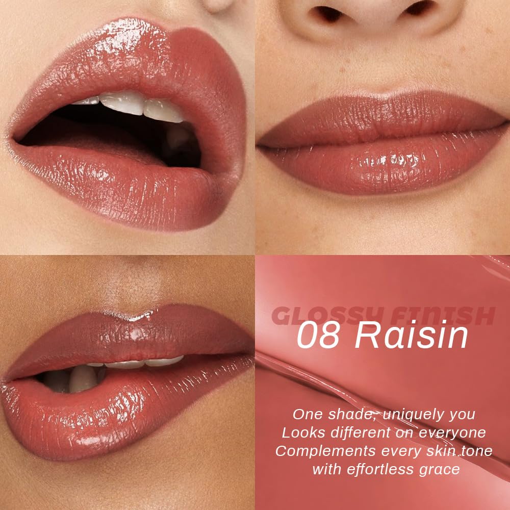 Raisin Honey Lipstick - Tinted Moisturizing Lip Balm for Dry Lips | Vegan Hydrating Gloss - 1Pc #08 Raisin