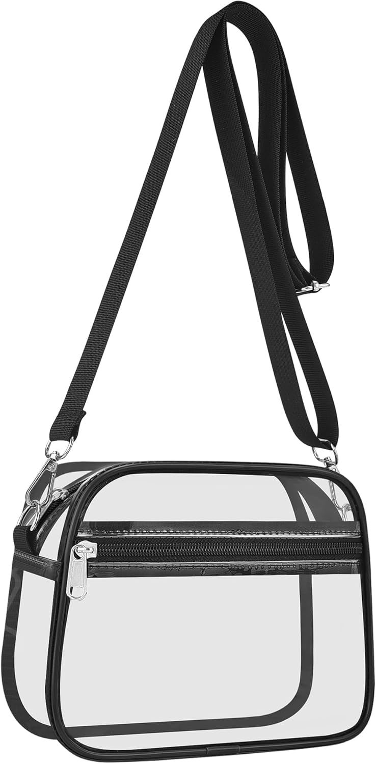 Clear Stadium Bag - Transparent Sports Fan Handbag with Adjustable Strap | Perfect for Concerts & Festivals