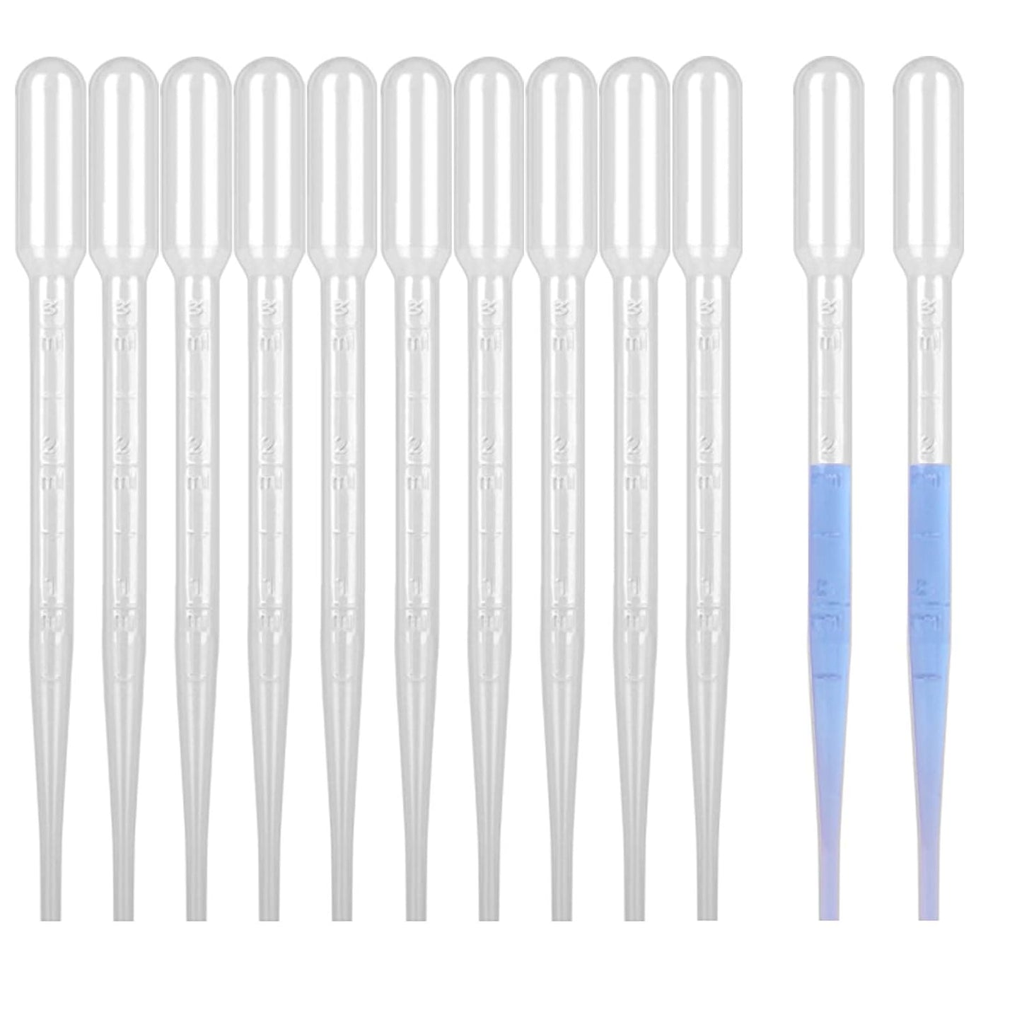 Moveland 3ML Disposable Eye Dropper Pipettes - Premium Graduated Essential Oil Transfer Tool | 10 Pack for Makeup, Science, DIY