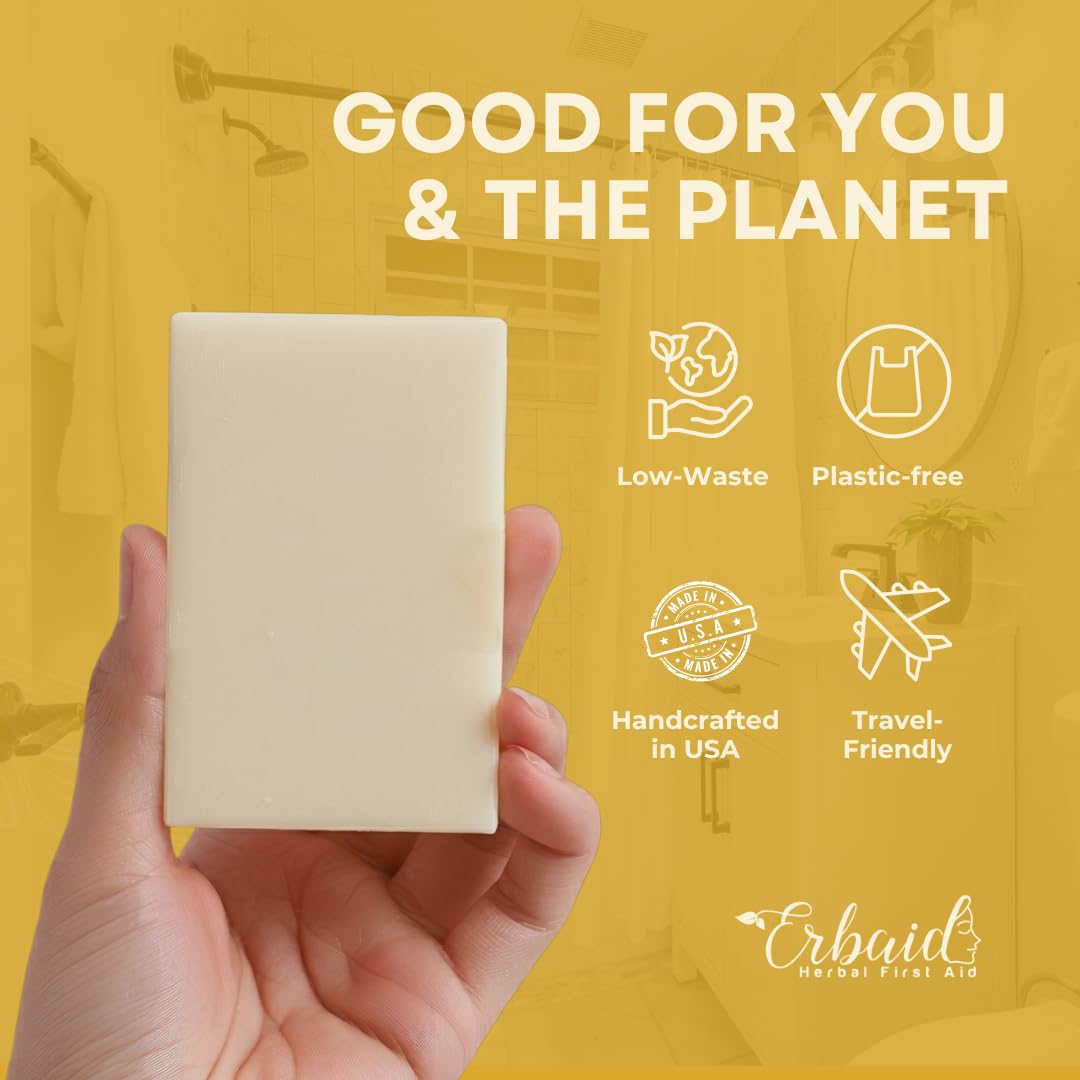 Argan Oil Shampoo Bar – Natural Shampoo Bar for Hair, Hydrating Solid Shampoo Bar for Soft, Shiny, Healthy-Looking Hair – Aloe Vera, Oat Protein – Plastic Free, Travel Friendly Hair Soap – Made in USA