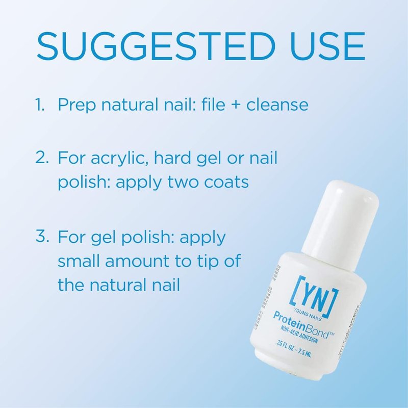 Young Nails Protein Bond - Non-Acidic Nail Primer for Gel & Acrylic | Enhanced Adhesion, 0.25 oz