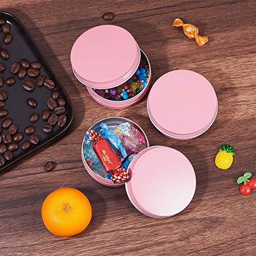 Healthcom 12 Pack 2 Oz Pink Aluminum Travel Storage Tins