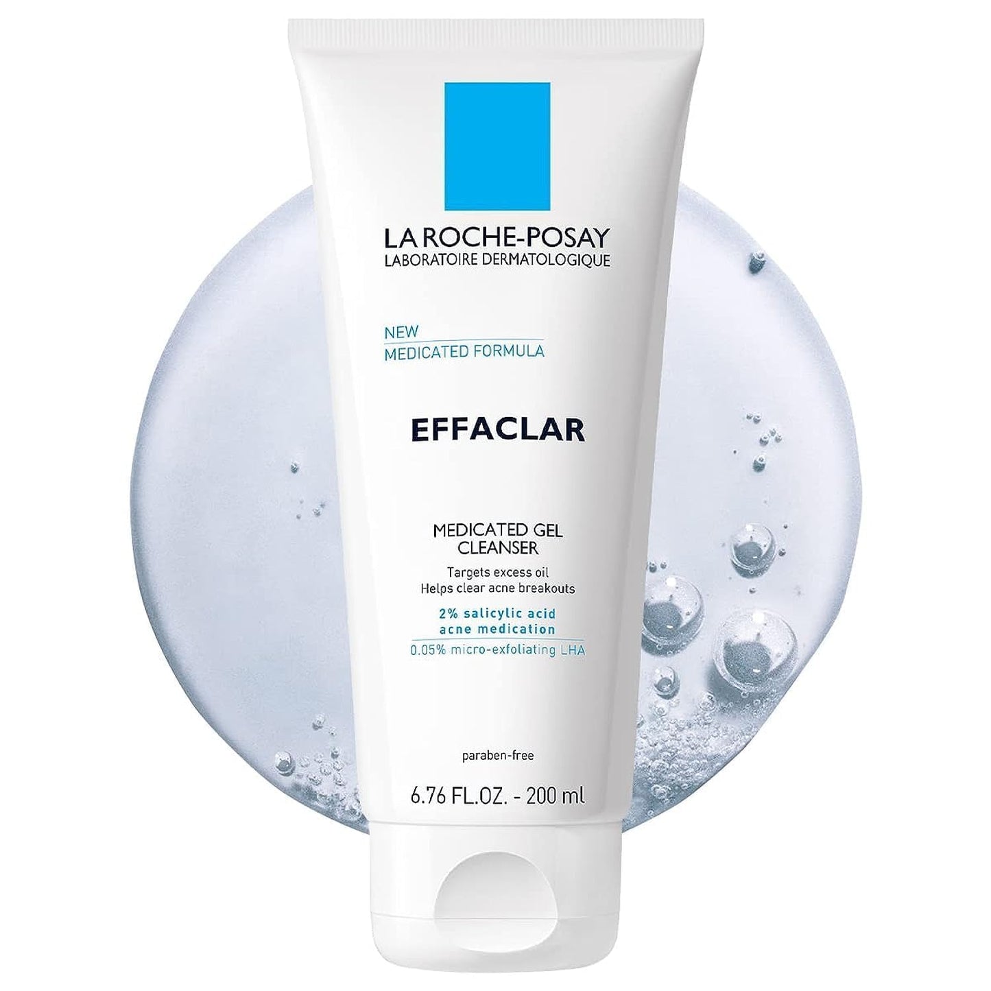 La Roche-Posay Effaclar Medicated Gel Cleanser - 2% Salicylic Acid Foaming Acne Wash | Oil-Free, Targets Excess Oil
