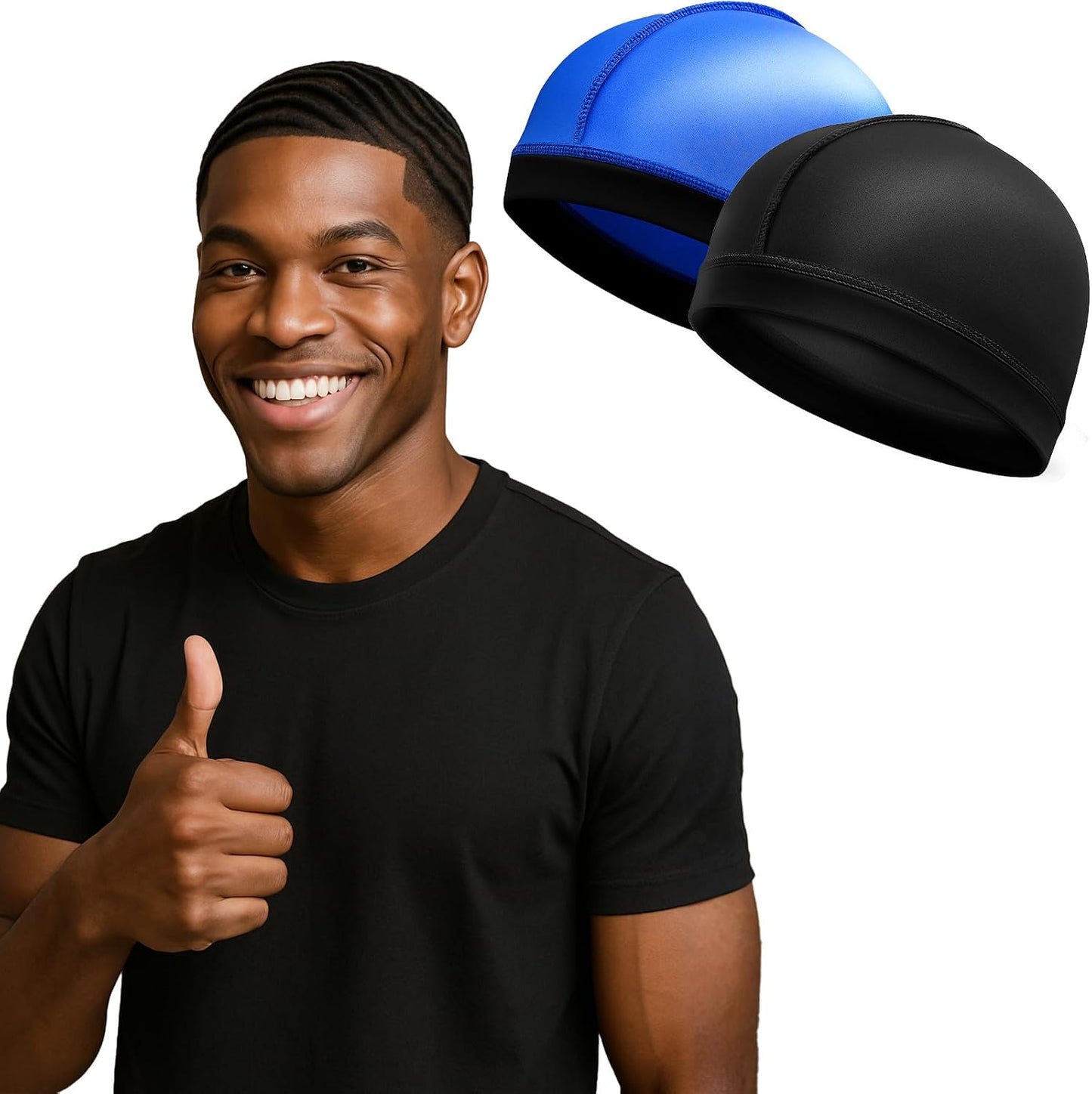 Super Elastic Wave Cap - Compression Stocking Cap for 360, 540, 720 Waves | Comfortable Fit