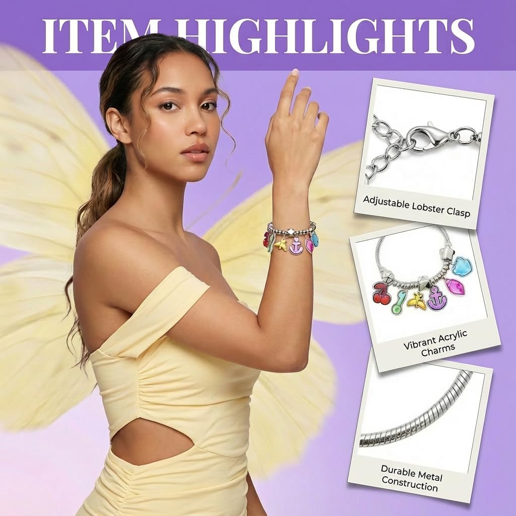 Guardian Shield Bracelet - K-Pop Inspired Jewelry with Pink Card | Perfect for Concert Outfits