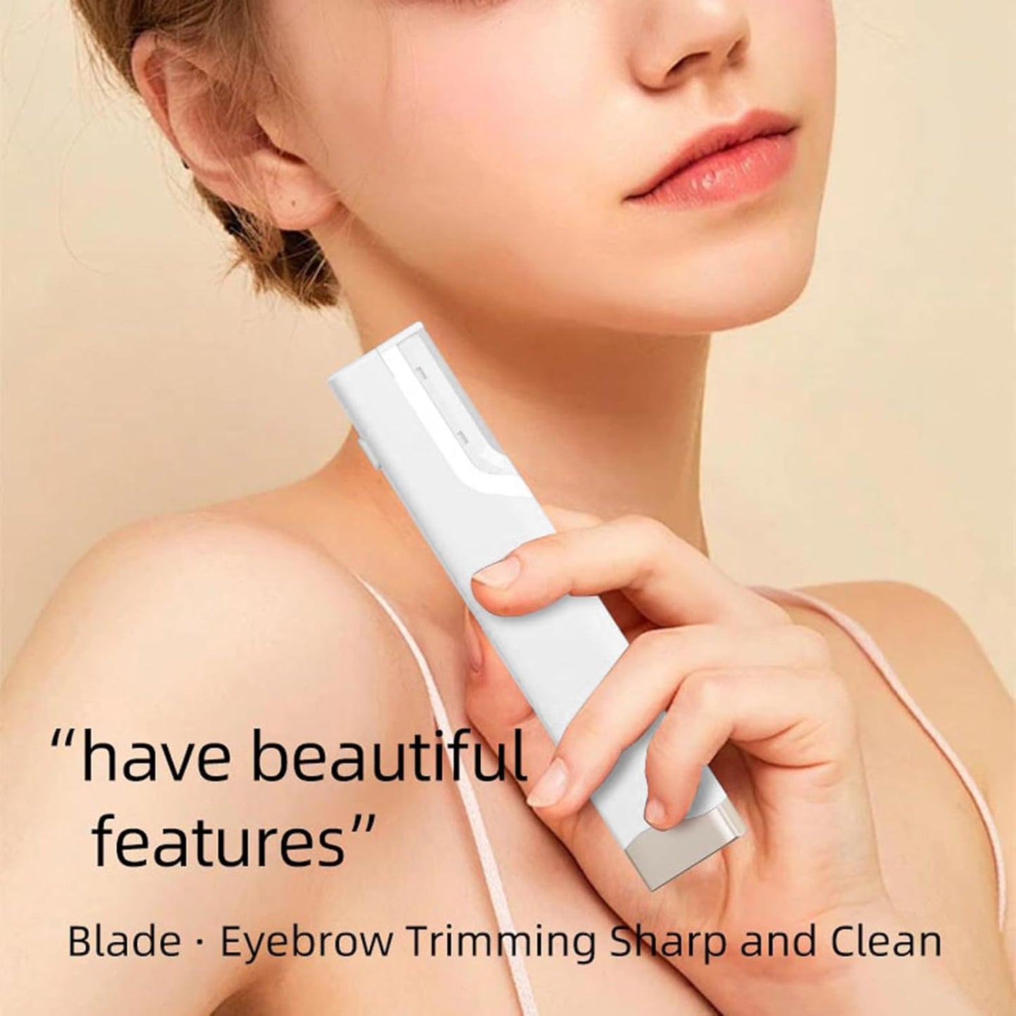 Sonic Dermaplane Razor for Women - Professional Exfoliating Tool with LED Light & 5 Blades | Rechargeable Face Scraper