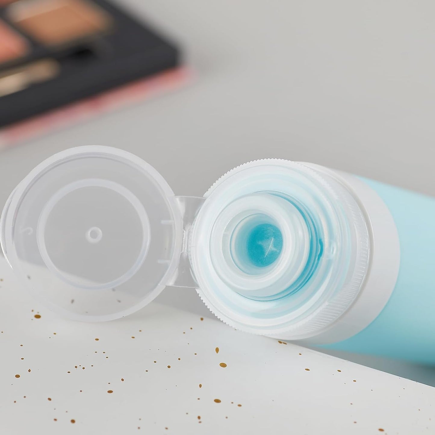 Travel Bottles for Toiletries - TSA Approved 3oz Silicone Squeezable Tubes | BPA Free Leak Proof Travel Essentials