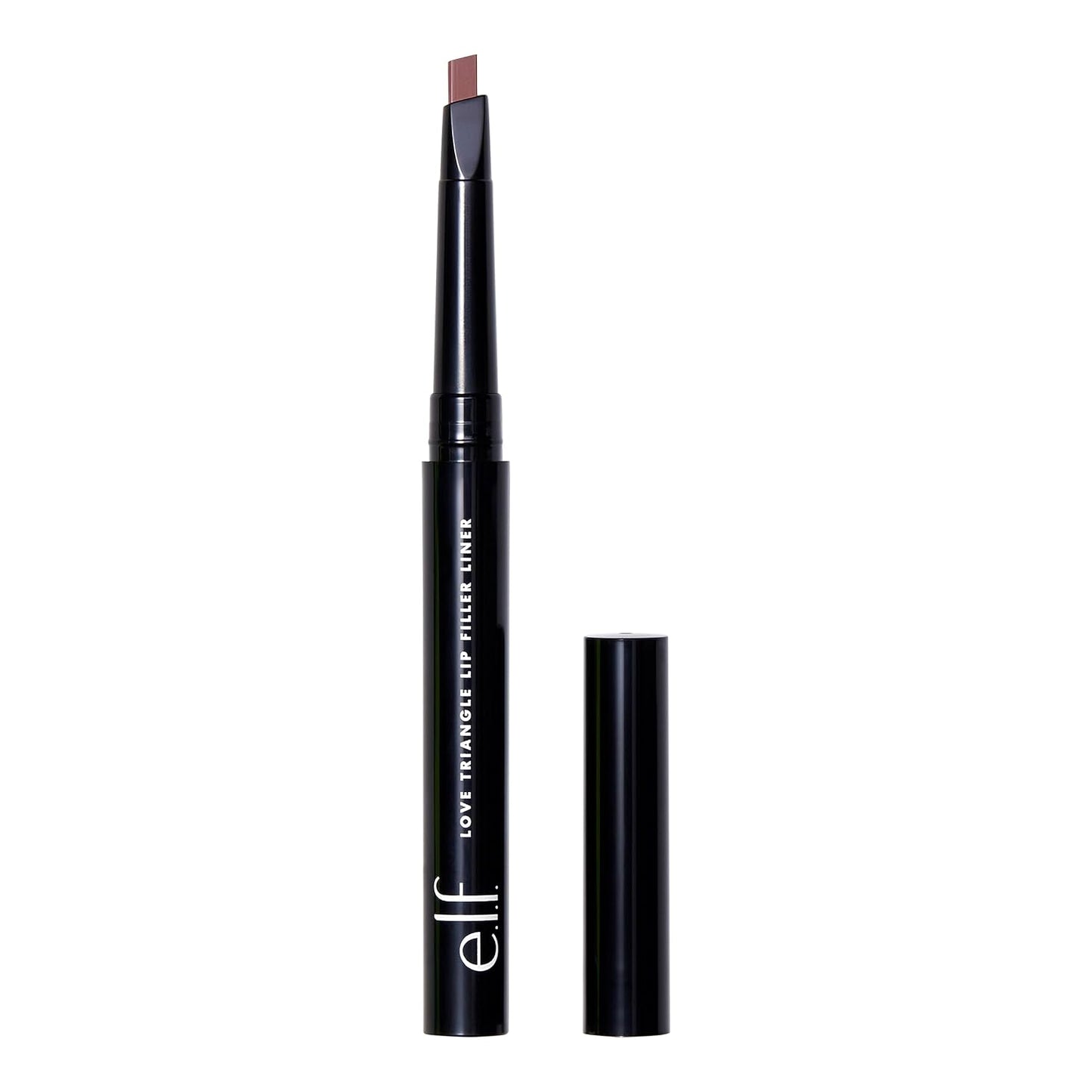e.l.f. Love Triangle Lip Filler Liner - 2-in-1 Sculpting Lip Pencil, Long-Lasting Deep Brown Color | Vegan & Cruelty-Free
