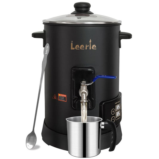 Leerie 12Lbs Digital Wax Melter for Candle Making - D6 Candle Wax Melting Pot with Accurate Temperature Control & Heating Core Brass Spout for DIY Home Business Candle Maker
