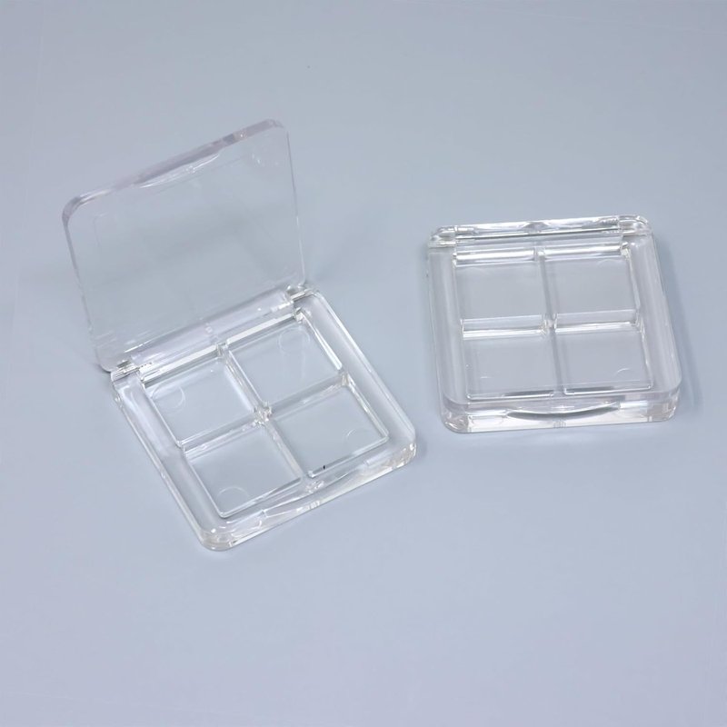 Clear Acrylic Lipstick Palette - 4PCS Empty Cosmetic Container for DIY Eyeshadow & Lipstick