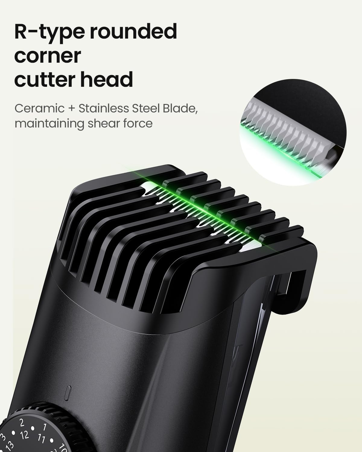 Beard Trimmer for Men - Adjustable Length Stainless Steel Blade | Waterproof Wet/Dry with LCD Display