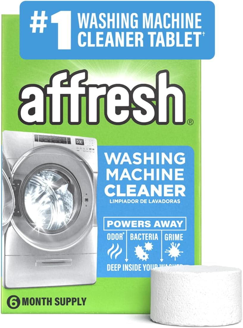 Affresh Washing Machine Cleaner Tablets - Eliminate Odors & Bacteria | 6 Tablets for 6-Month Supply
