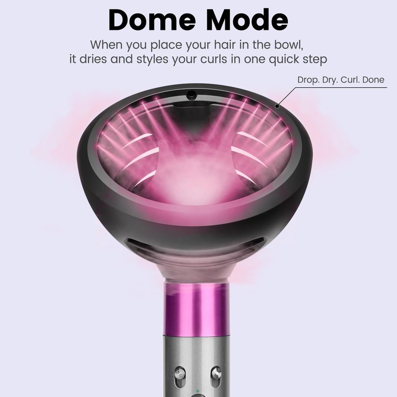 PUREGUST Wave Curl Diffuser Attachment for Dyson Airwrap HS01 HS05, for Air Wrap Id HS08, Two Airflow Dome Diffuse Modes, Hair Diffuser to Dry Hair Quickly and Enhance Curl