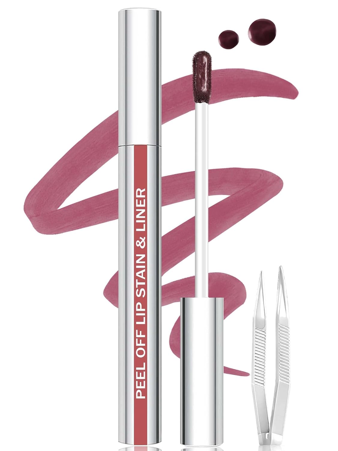 Lip Stain - Long Lasting Matte Lip Tint Tattoo | Waterproof, Highly Pigmented Color in Nude Pink