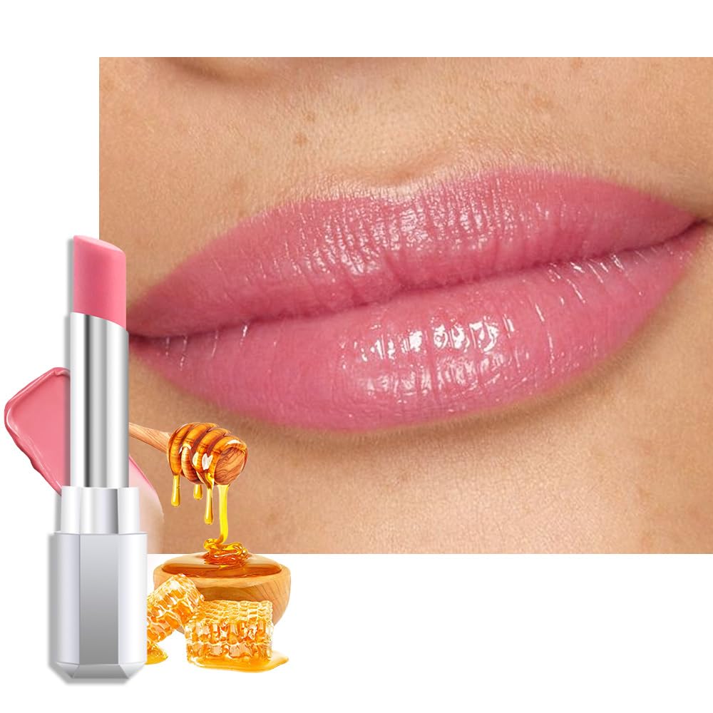 Mauve Plum Cherry Honey Lipstick - 2Pcs Moisturizing Tinted Lip Balm for Older Women | Hydrating Wine Burgundy Shine
