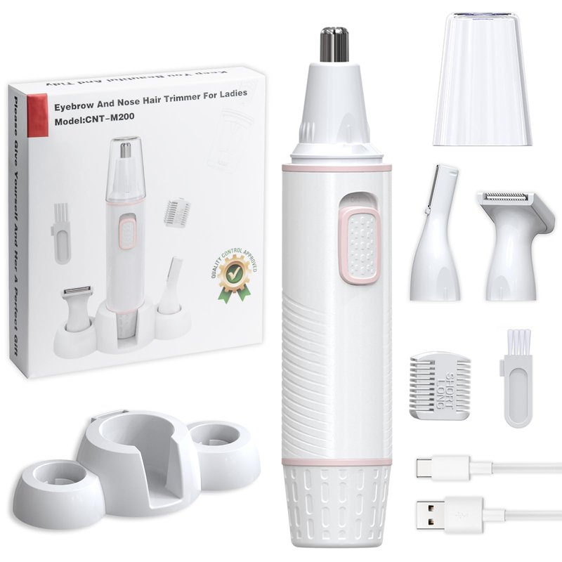 Antomoness Electric Eyebrow Trimmer for Women Hair Remover for Eyebrow Nose Face and Body Hair Removal with LED Light and Lithium-Powered Rechargeable Painless