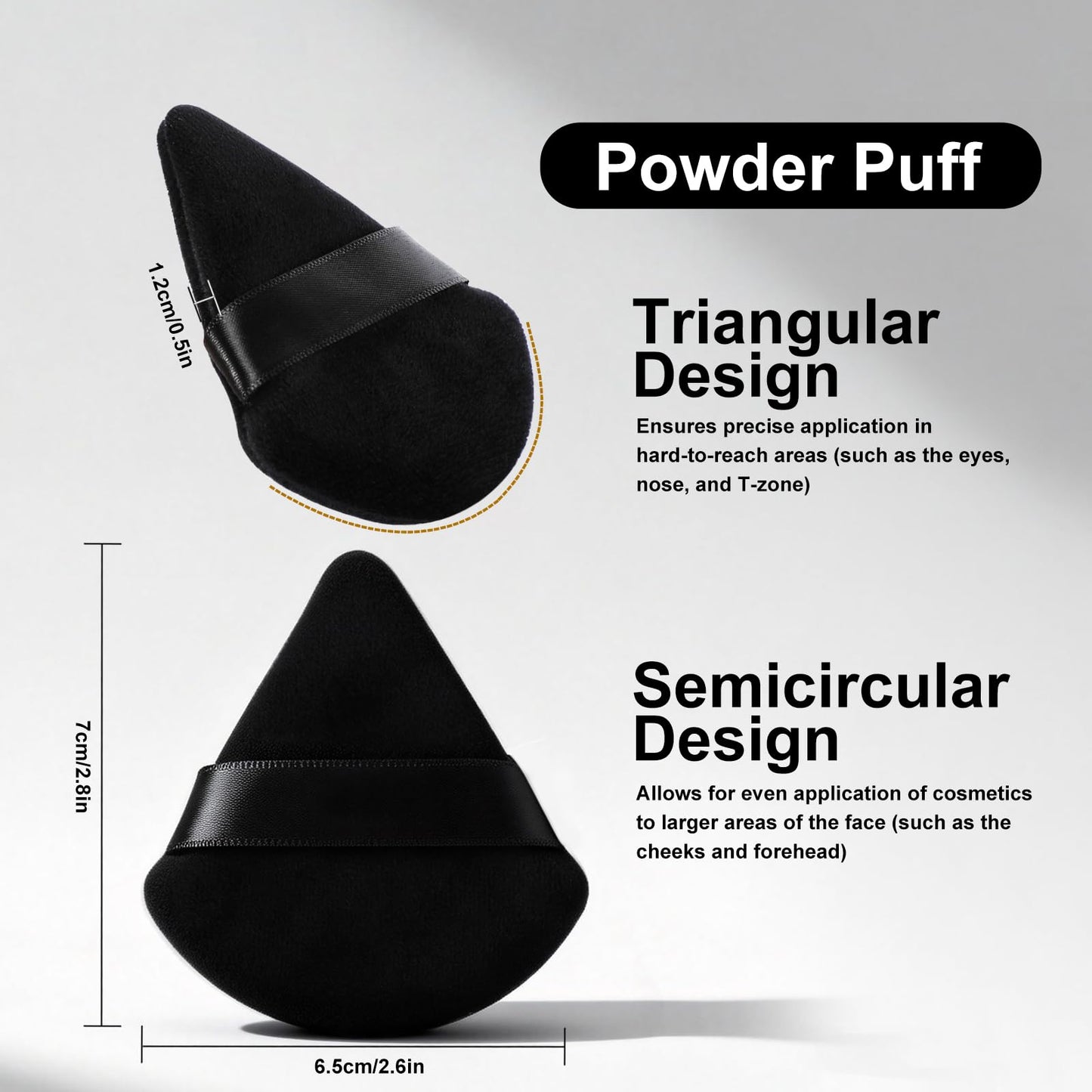 Flat Foundation Brush and Powder Puff Set, Korean Makeup Brush Teardrop Sponge for Liquid Foundation,Premium Face Makeup Brush Sponge for Blending Cream Setting Powder