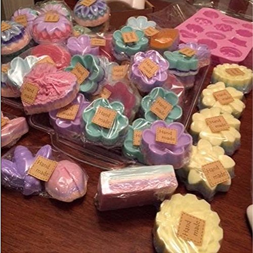 Senover 300pcs 6x6 Inch Clear PVC Shrink Wrap Bags for Soaps, Bath Bombs & Crafts