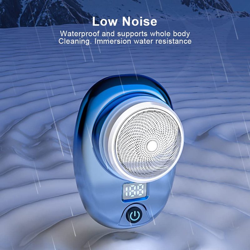 New Upgrade Mini Electric Razor, Electric Shaver, Pocket Size Portable USB Rechargeable Waterproof Shavers Easy One-Button Use Suitable for Men