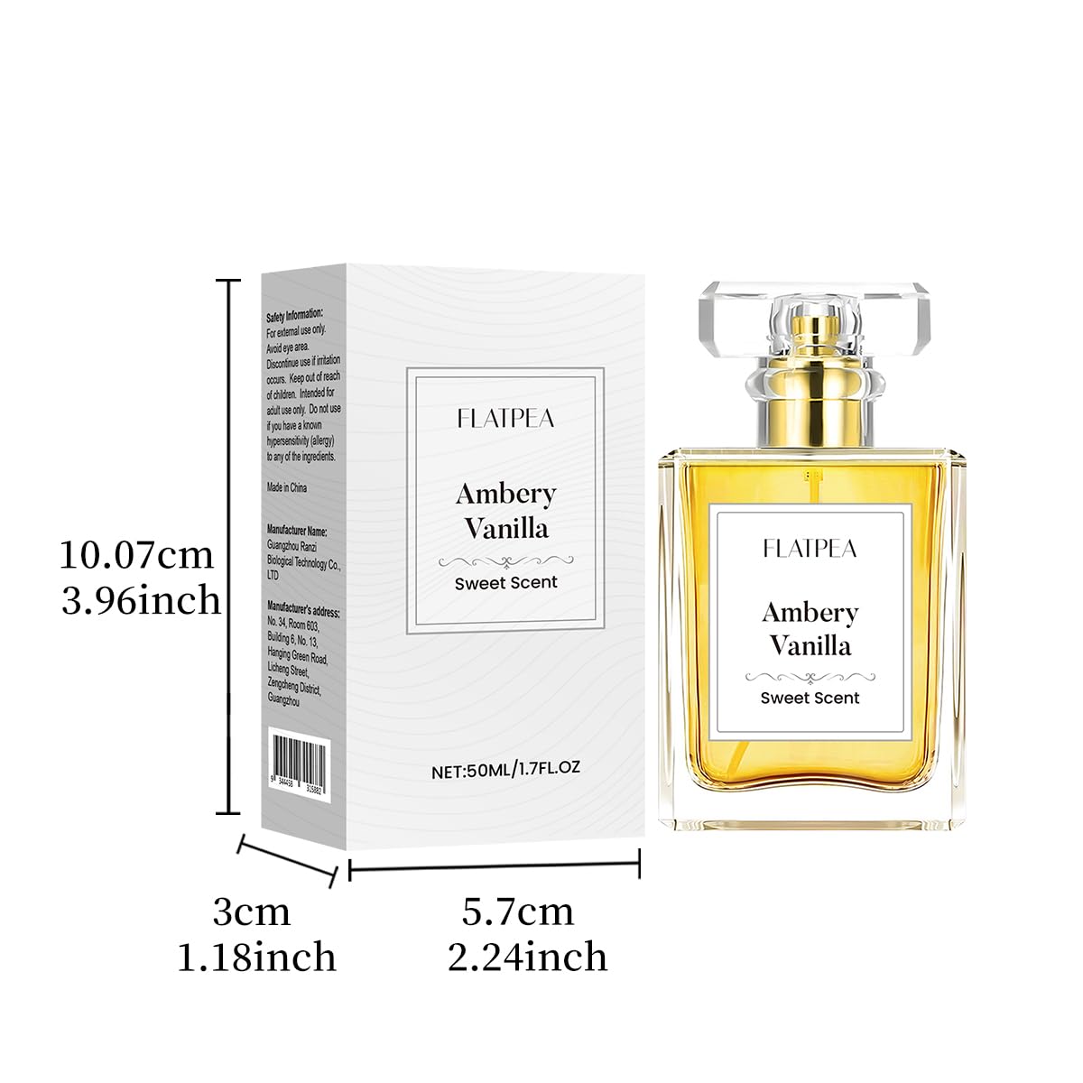 Ambery Vanilla Perfume Spray for Women - Sweet Floral Jasmine & Sandalwood Scent | 1.7 FL OZ, Long-Lasting & Alcohol-Free