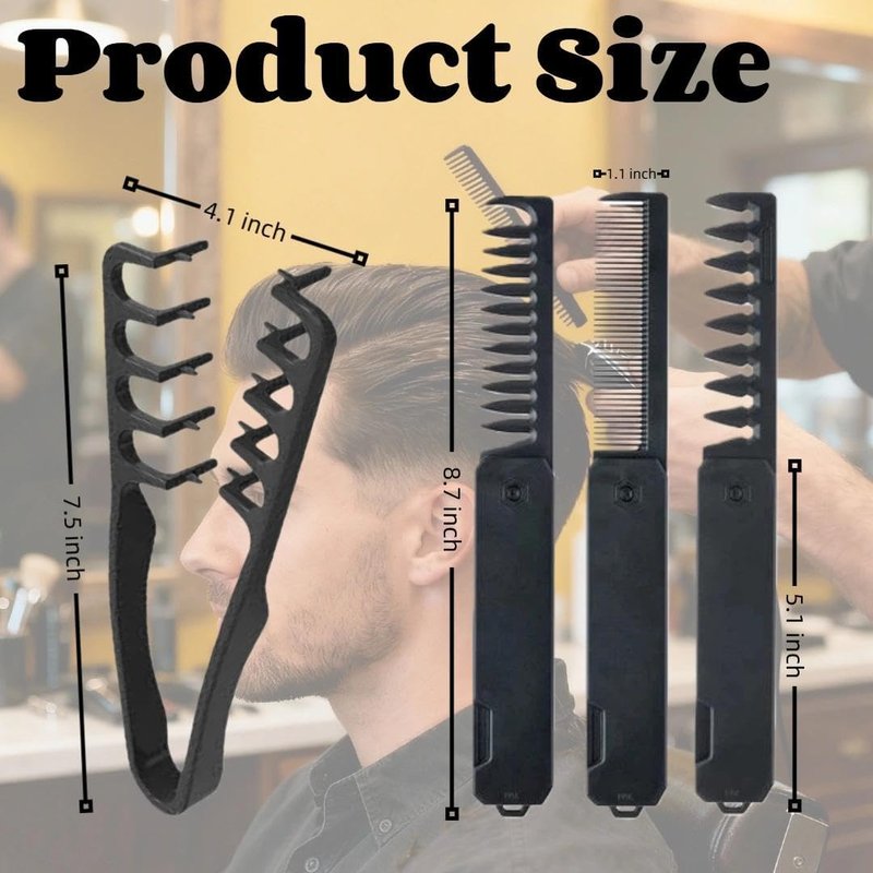 Texturizing Comb for All Hair Types - Volumizing & Detangling Tool | Travel-Friendly for Thick, Curly & Straight Hair