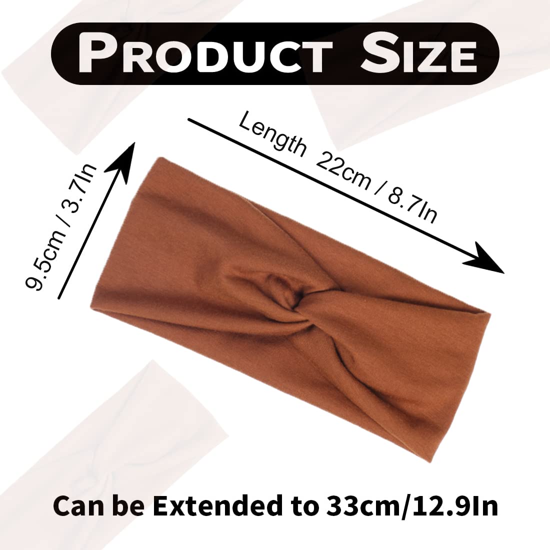 Kachanaa Boho Criss Cross Headbands for Women Vintage Bandana Headbands Hair Band Head Wrap