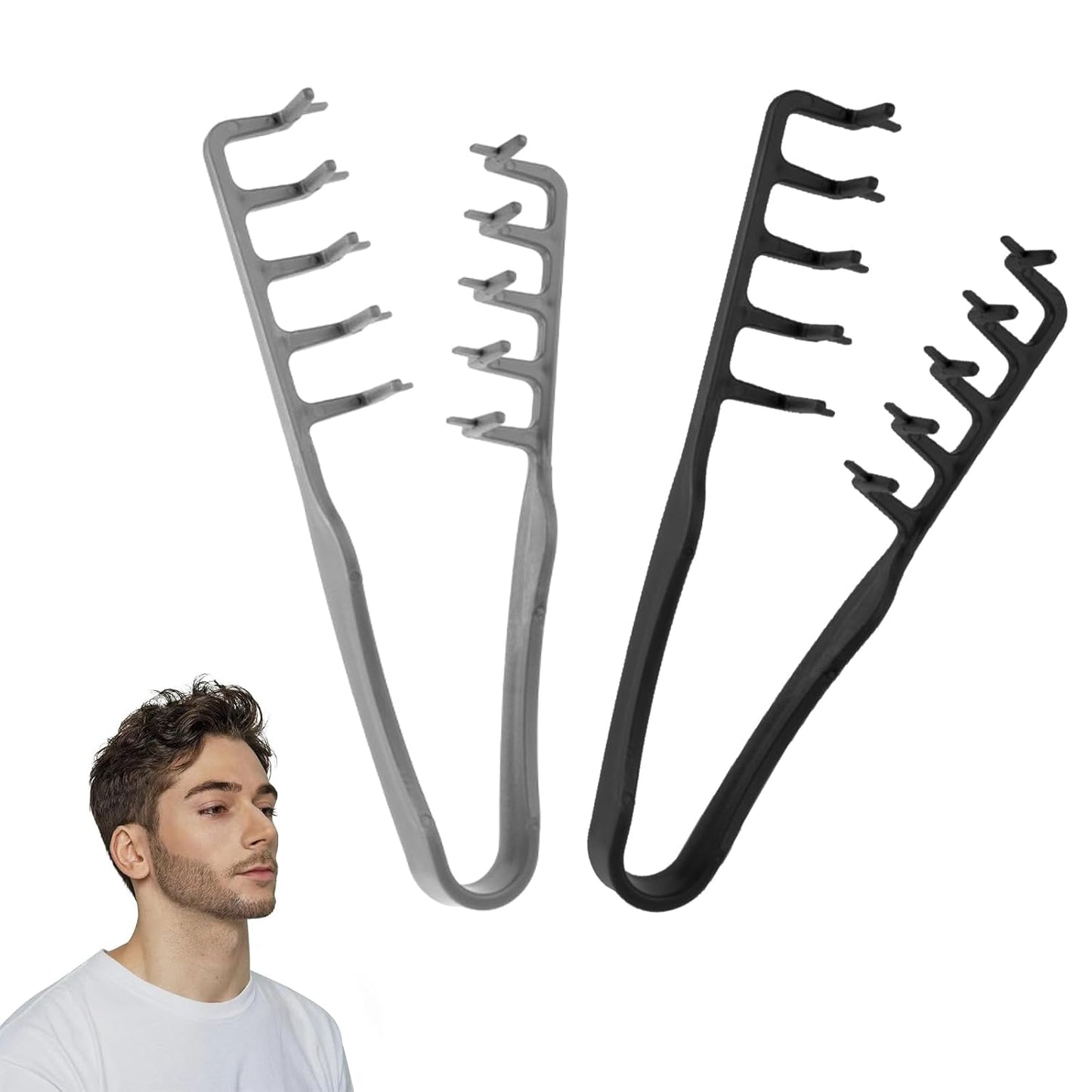 Volumizing Texture Comb - Wide-Tooth Styling Tool for Men & Women | Black