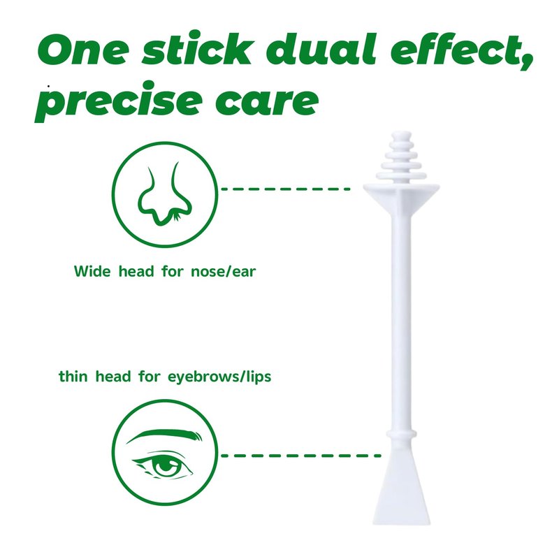  100 Pcs nose wax sticks,A stick with two heads,nose hair wax sticks,Nose Hair Wax Applicator Stick for Nostril Nasal Cleaning Ear Hair Removal (wax-free)