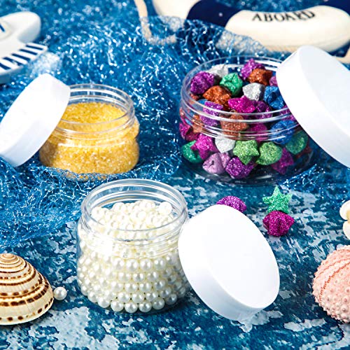 24 Pack 4 oz Clear Plastic Jars with Lids - Airtight Storage Containers for Beauty, Food & Crafts
