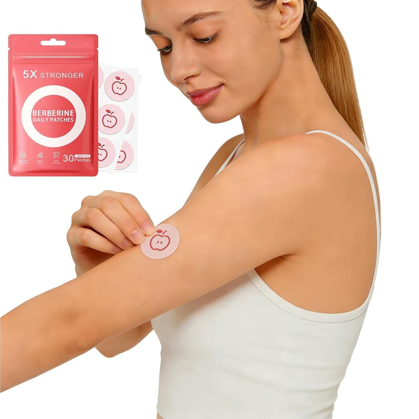 Berberine Patches - Advanced Natural Formula for Men & Women | Long-Lasting Adhesive Support, 90 Count