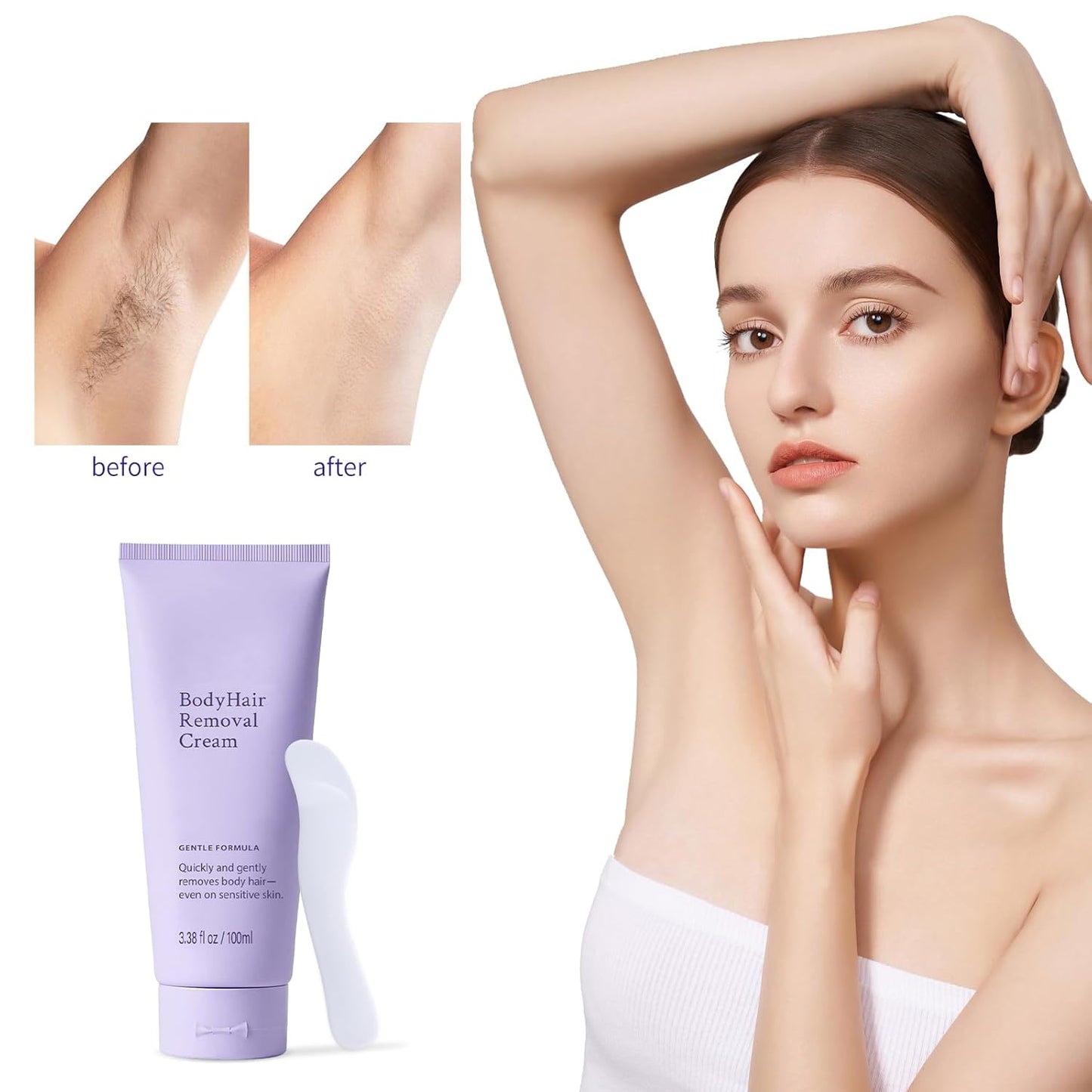 Hair Removal Cream for Women - Painless Depilatory Cream for Legs, Arms, Underarms & Bikini Line | 200ml