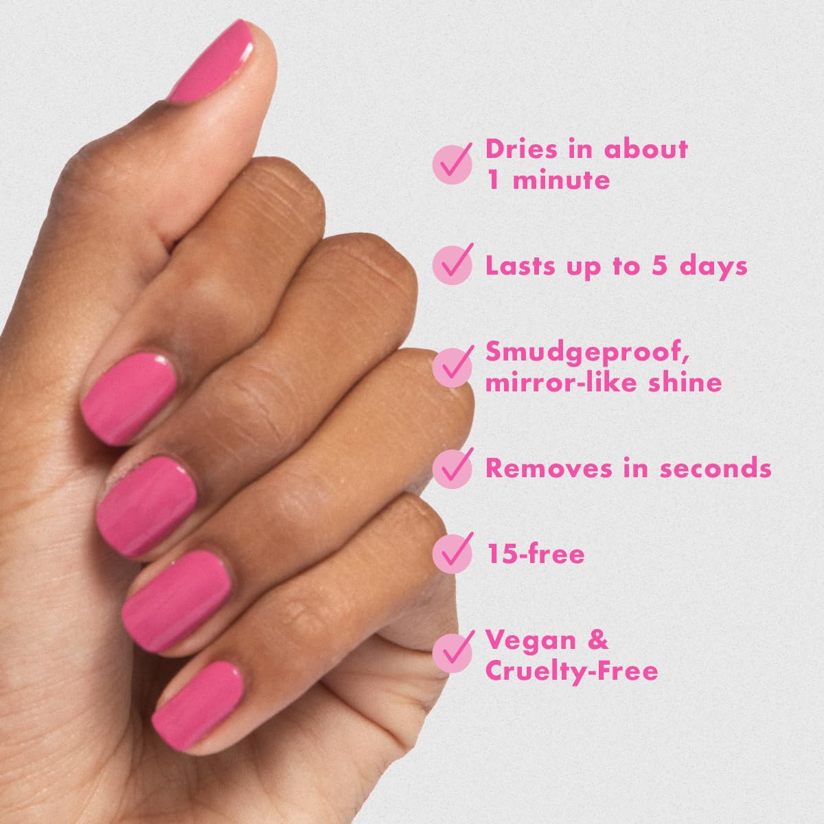 Olive & June Quick Dry Nail Polish, Prom Magenta Pink