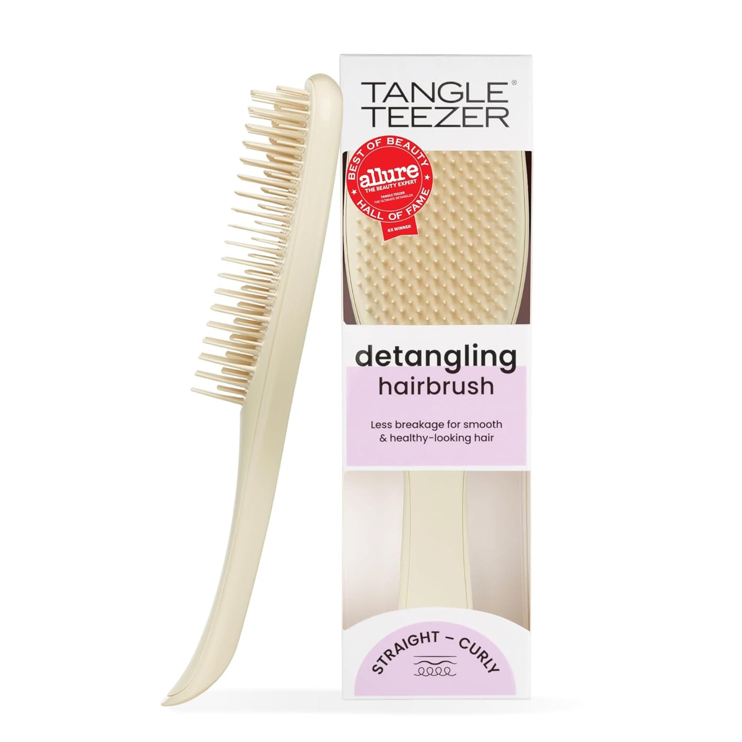 Tangle Teezer Ultimate Detangler Brush - Effortlessly Eliminate Knots & Reduce Breakage | Millennial Pink for All Hair Types