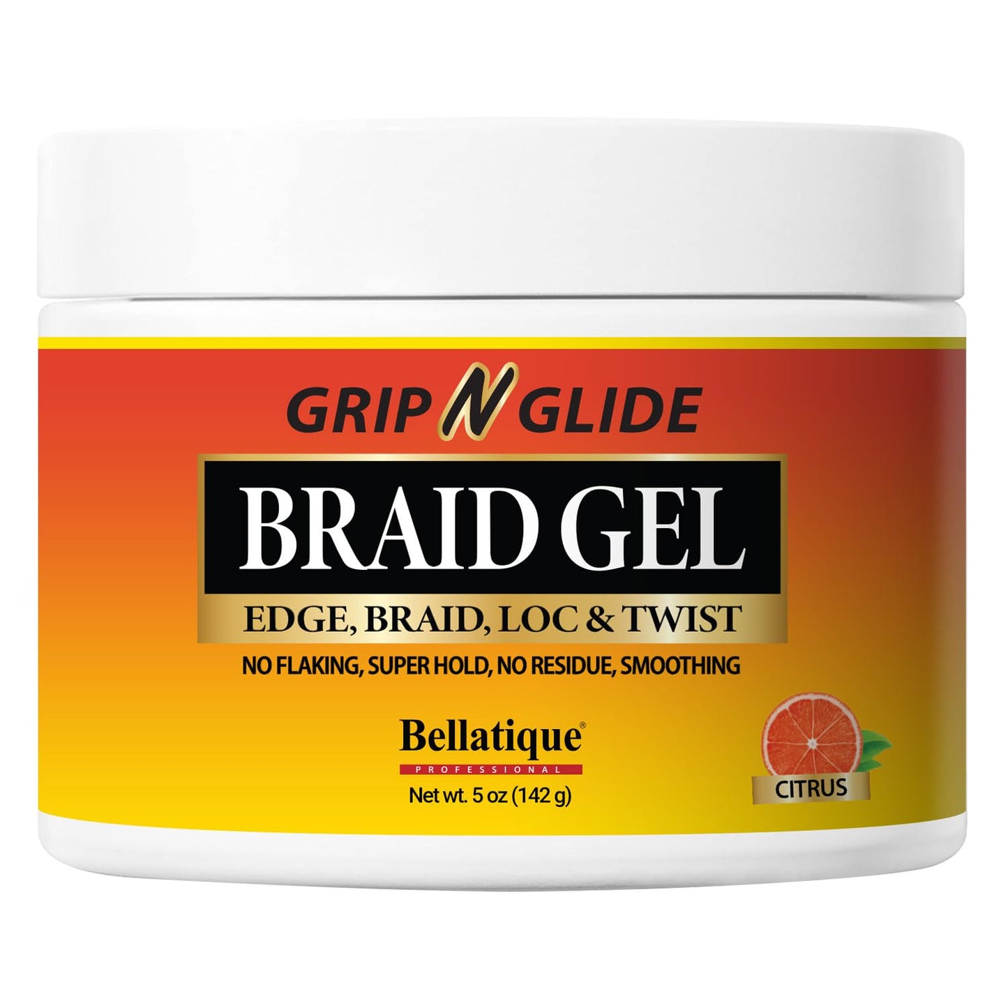 BELLATIQUE Grip N Glide Braiding Gel - Maximum Hold, No Flaking, Fast Drying | 15 oz