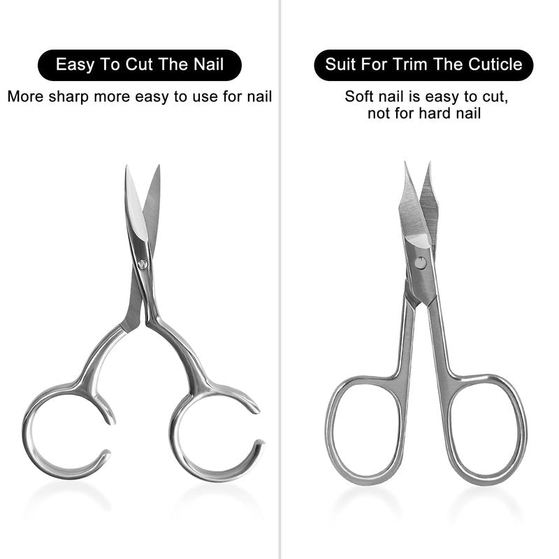 Beauty Scissors Trimmer for Facial Hair, Manicure, Nail, Moustache, Eyebrow, Eyelash, Nose, Ear, Cuticle, Men and Women (1 Pack)